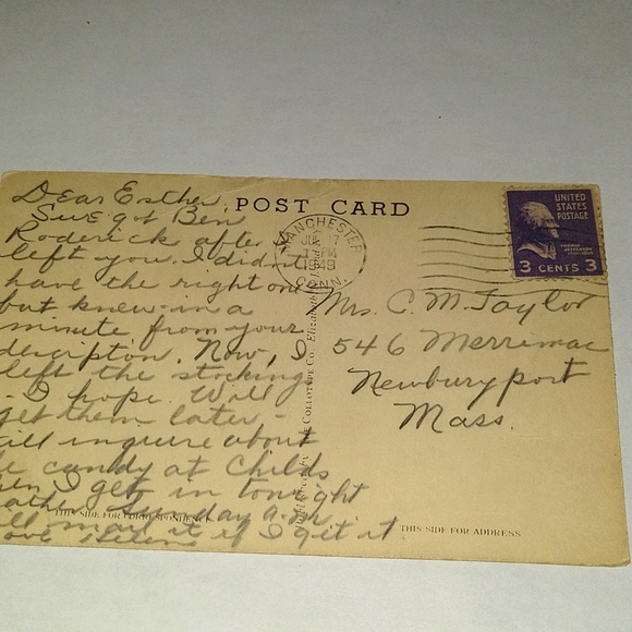 Old postcard St Mary's Episcopal Church Manchester Connecticut - Picture 2 of 3